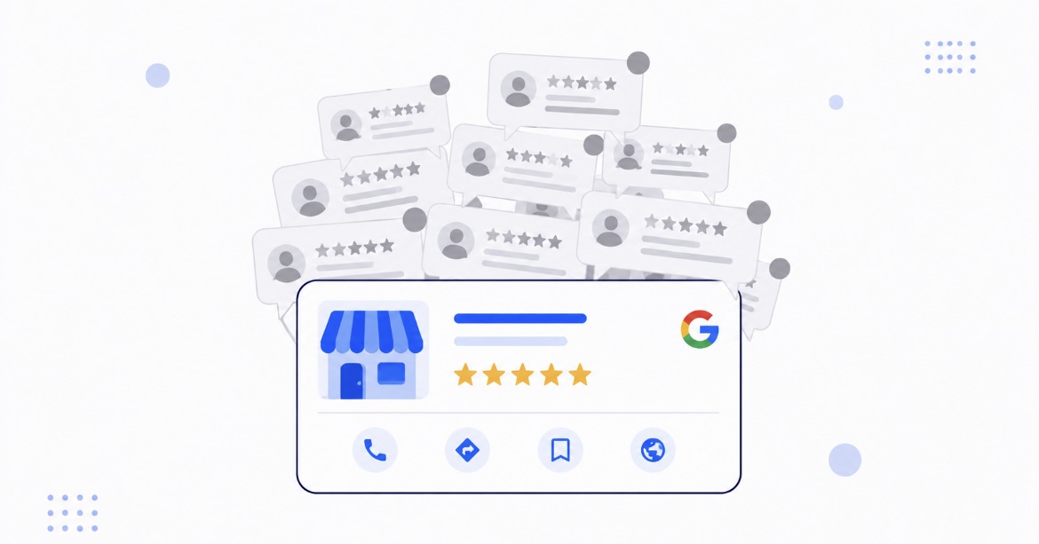 Illustration de notifications d'avis non lues qui s'accumulent sur une fiche Google