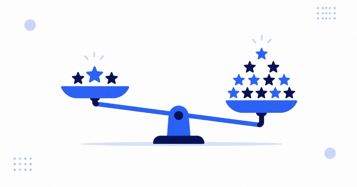Balance illustrant le rapport entre avis existants et nouveaux avis nécessaires